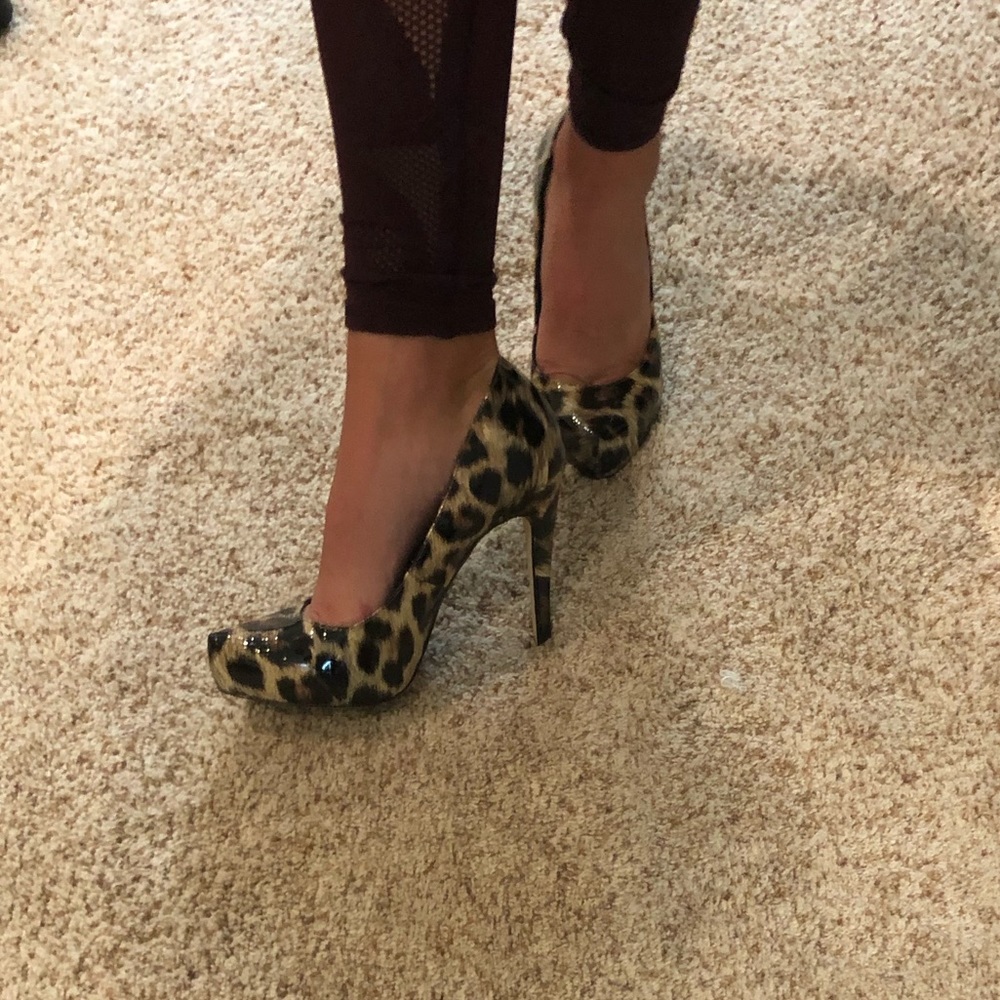 BCBG Leopard Pumps